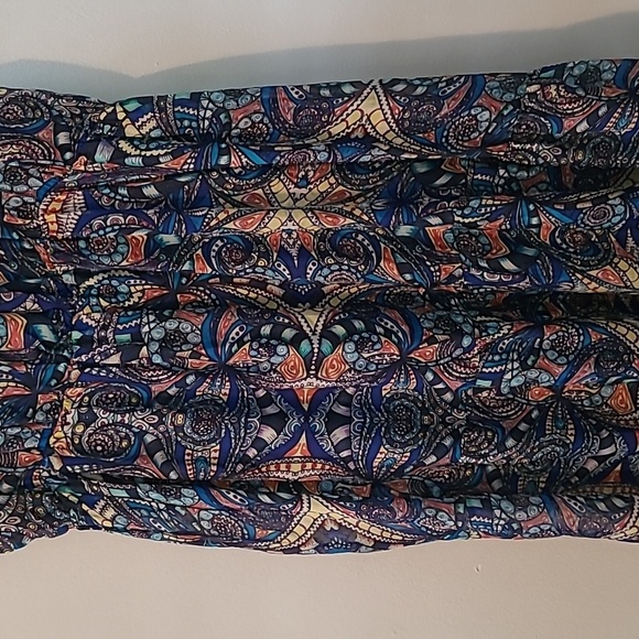 Lara Guidotti Silk Blend Floral Paisley Sleeveless Maxi Dress Sz L Boho Flowy - Picture 8 of 13